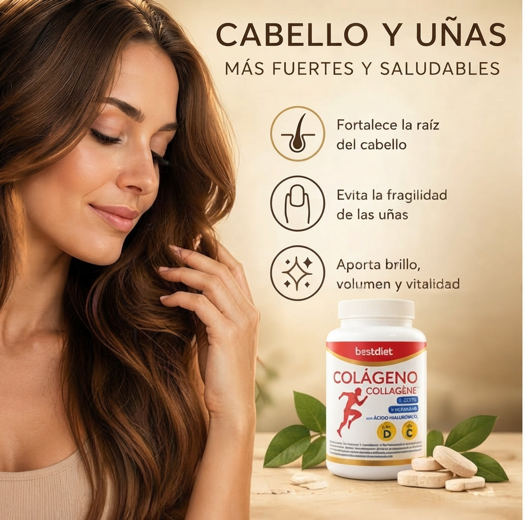 Colágeno + Silicio Orgánico + Magnesio | 120 Comprimidos | Best Diet